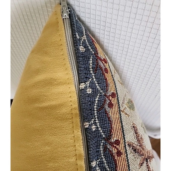 J PANSU PARIS‎ Tapestry Rooster Pillow Cotton French Country Farmhouse 17x17 - Picture 5 of 9